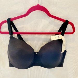 NWT Lane Bryant Cacique Balconette Backsmoother Bra, Black 38DD/38E